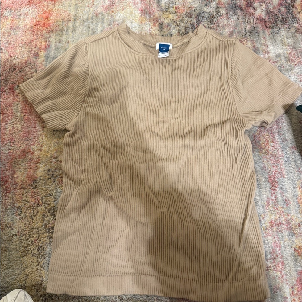 Old Navy Beige Ribbed Top